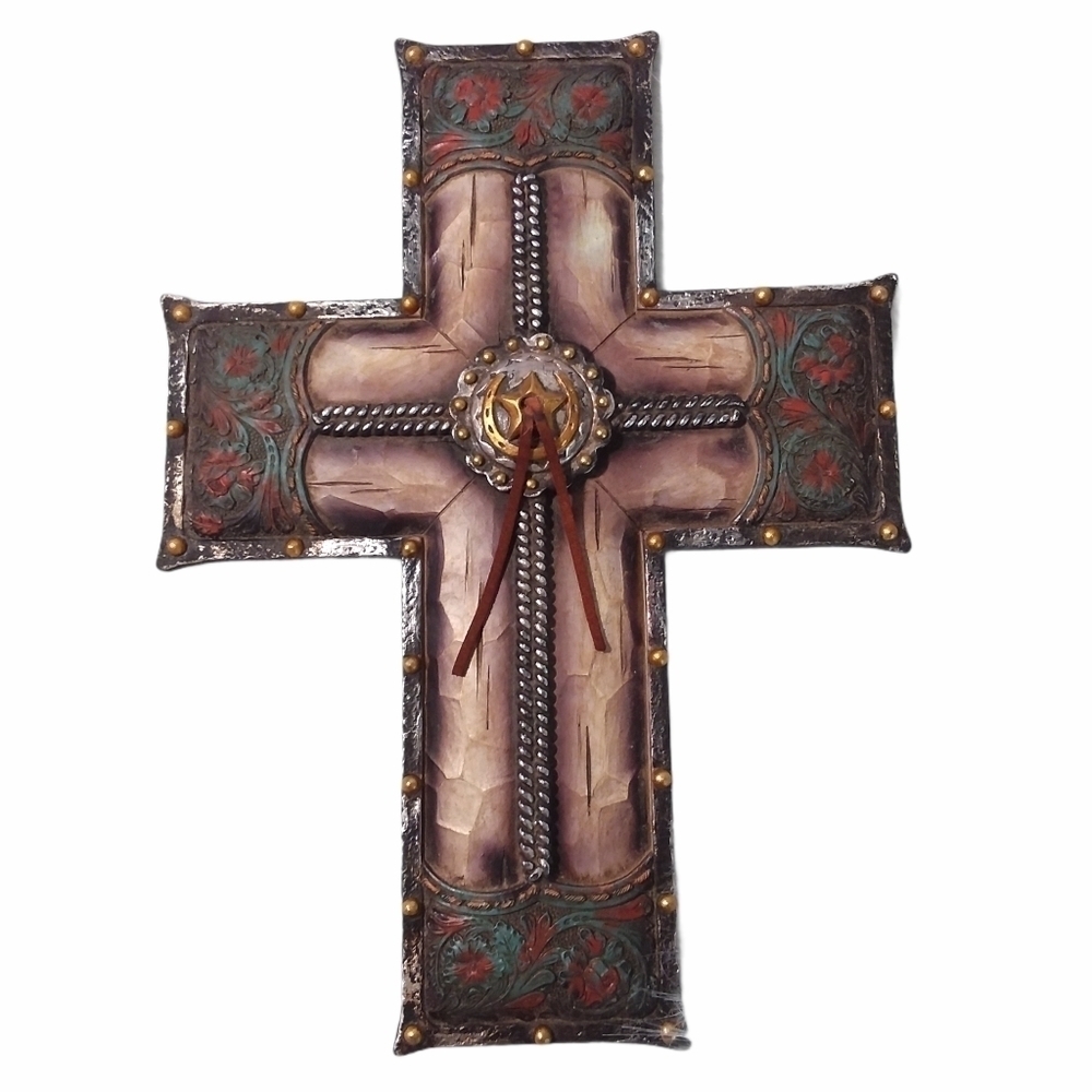 Southwestern Style Cross Decor Trinket Box - Picture 5 of 9